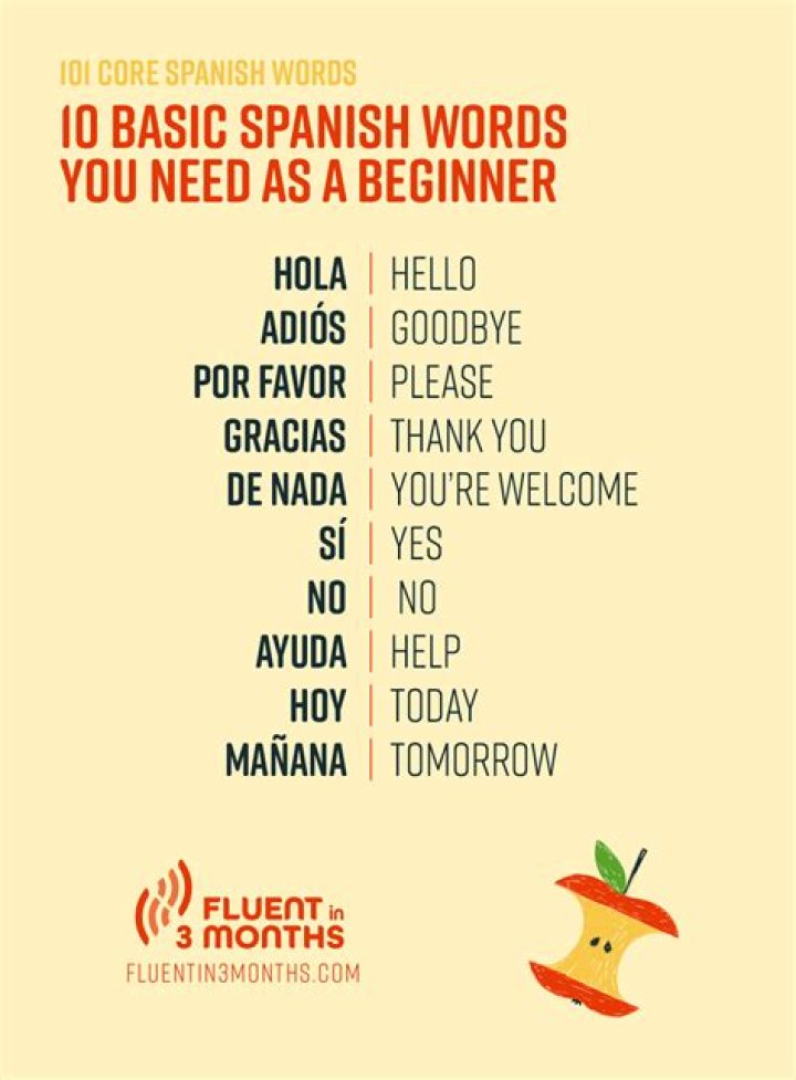 What are some basic Spanish words and phrases?