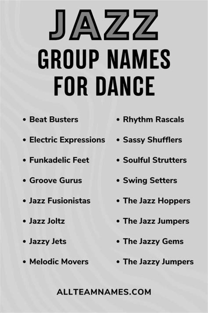 What are some cute dance names?