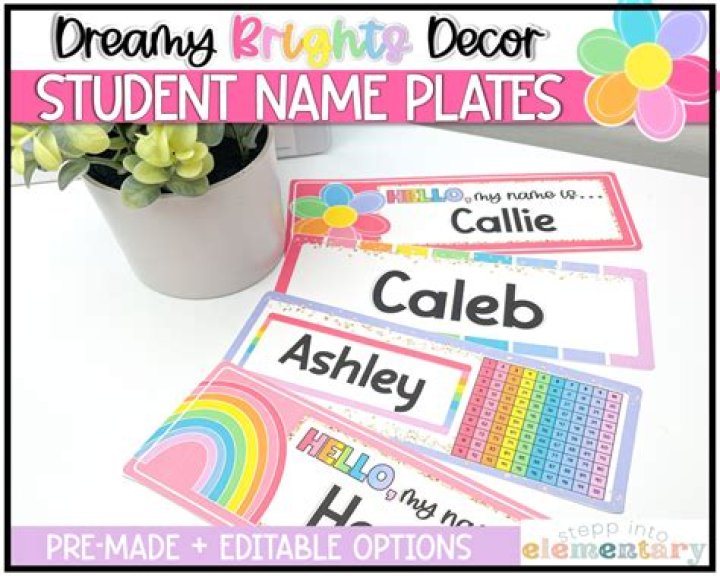 What are table name cards called?