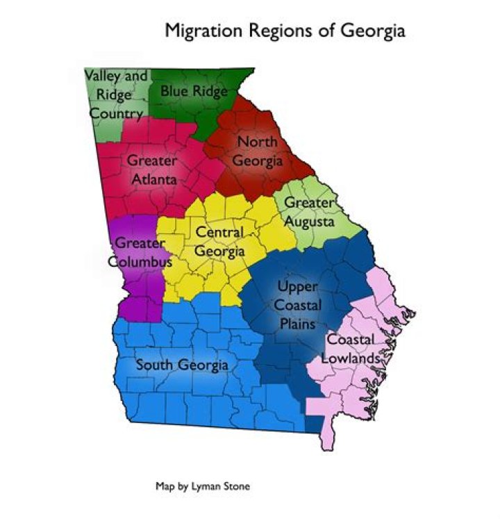 What are the 9 regions in Georgia?