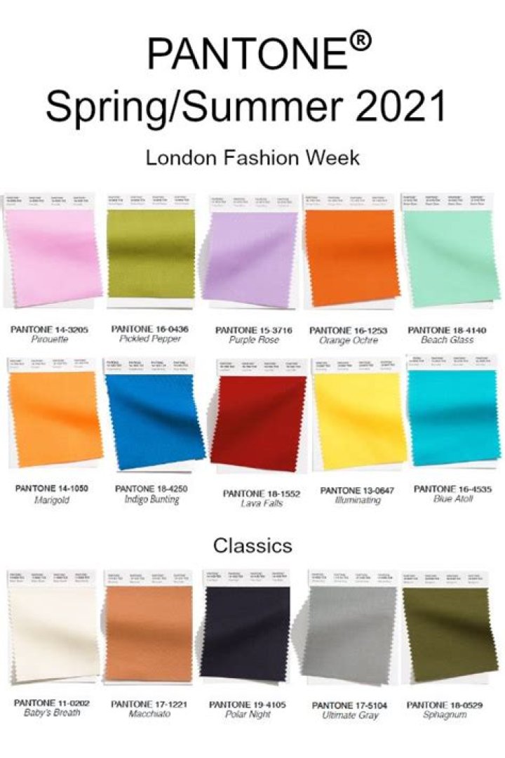 What are the colors for spring 2021?