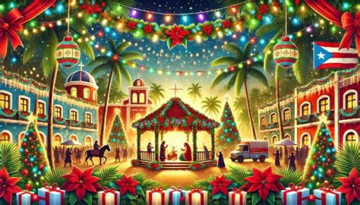 What are typical Christmas decorations in Puerto Rico?