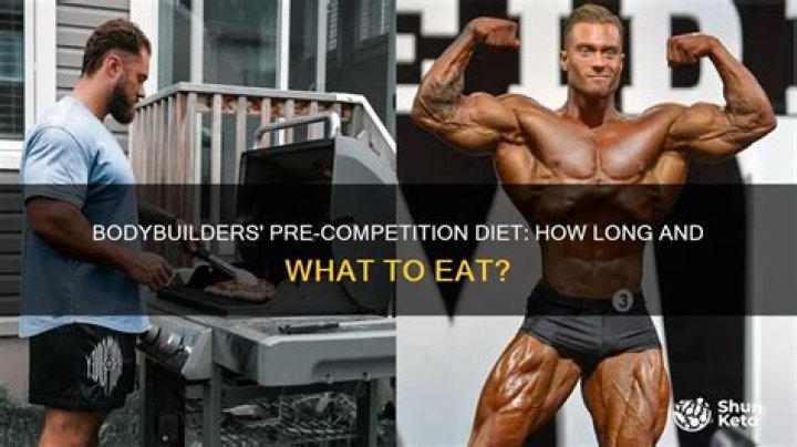 What do bodybuilders eat the week before competition?