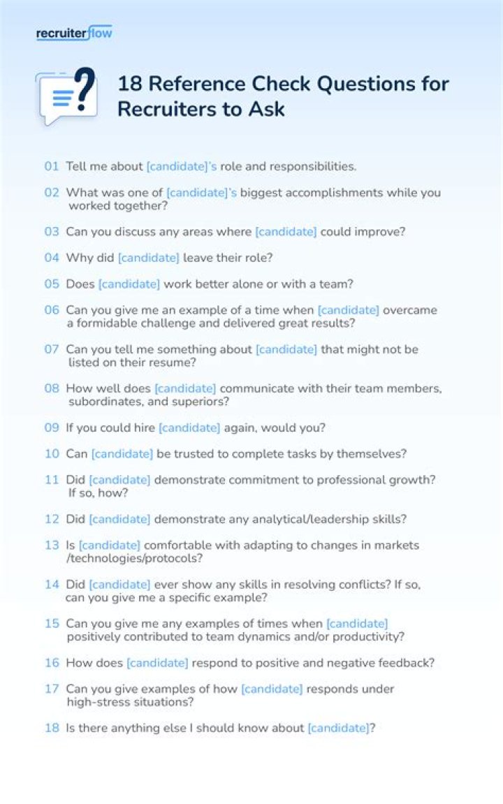 What do you say when calling reference checks?