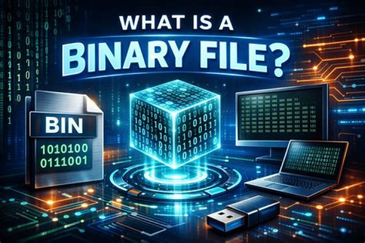 What does a binary file contain?