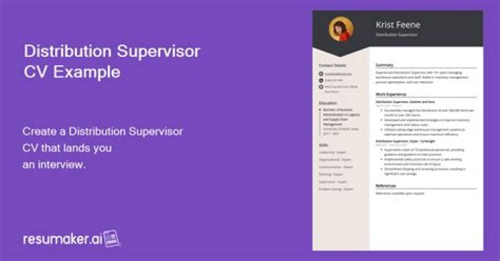 What does a distribution supervisor do?