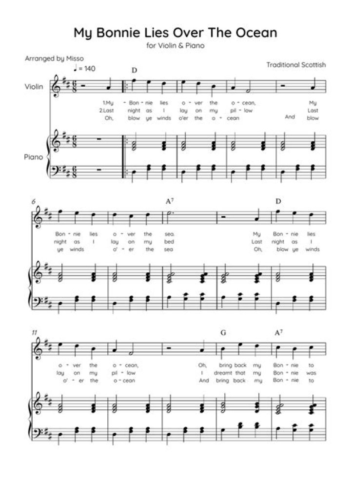 What does Bonnie mean in the song My Bonnie lies over the ocean?