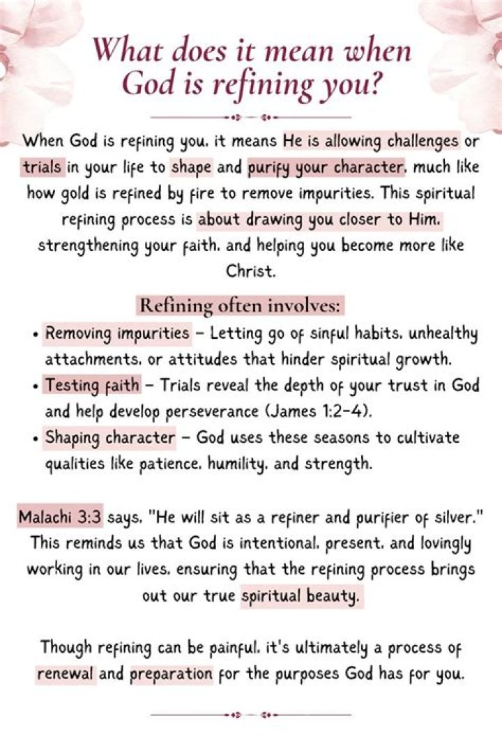 What does it mean when God is refining you?