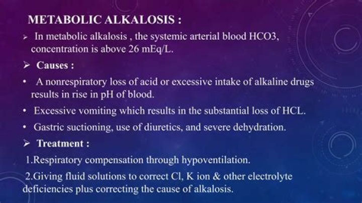 What does metabolic alkalosis mean?