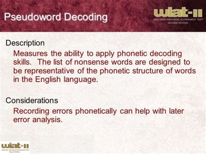 What does the Pseudoword decoding subtest measure?