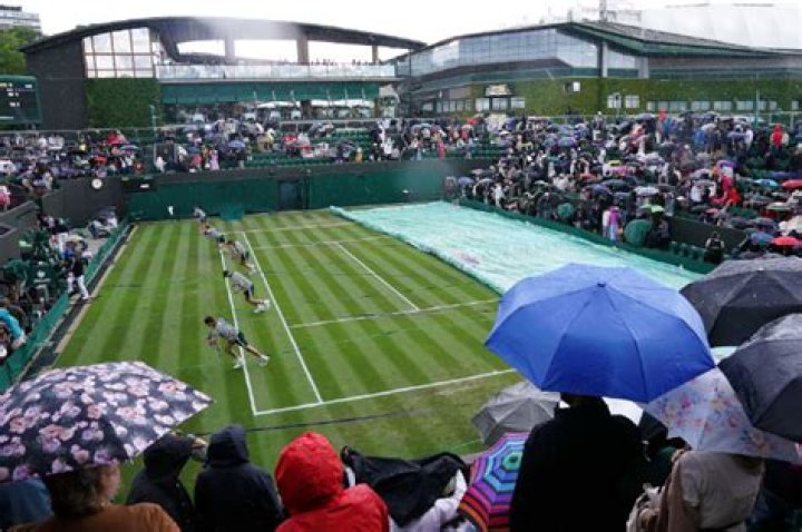 What happens if rain interrupts tennis match?