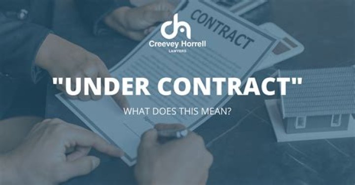 What happens when a property is under contract?