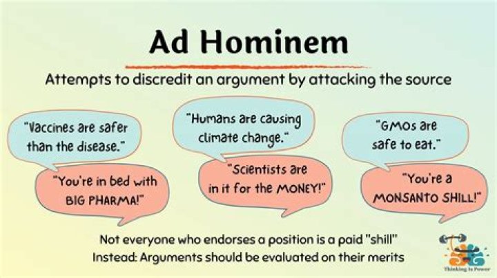 What is a ad hominem in literature?