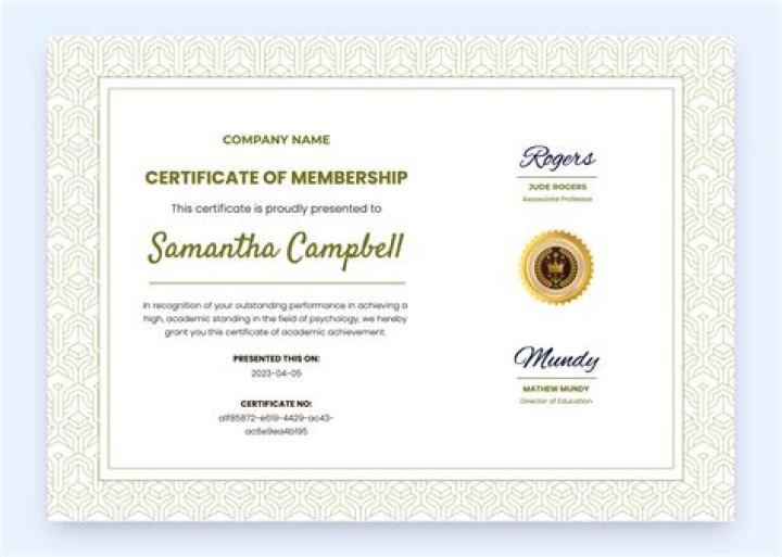 What is a company membership certificate?