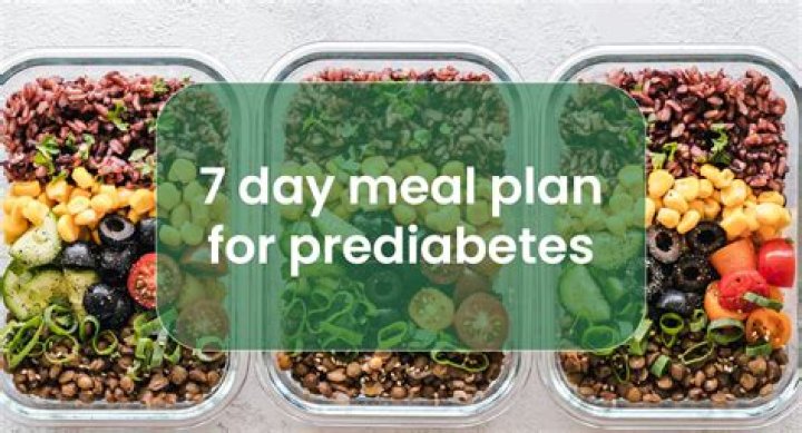 What is a good meal plan for prediabetes?