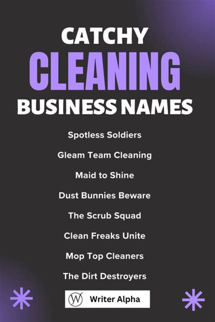 What is a good name for a cleaning service?