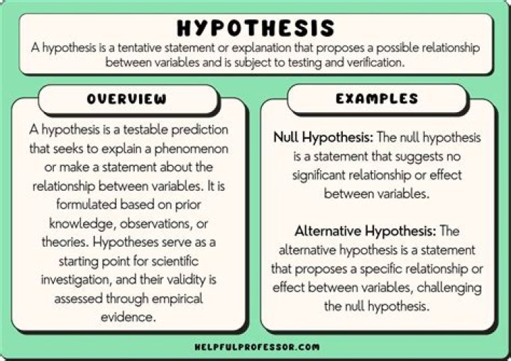 What is a hypothesis example?