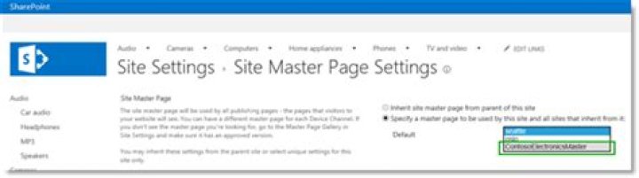 What is a master page in SharePoint?