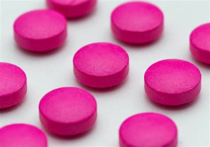 What is a pink pill with 500 on it?