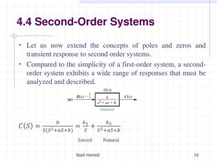 What is a second-order control system?