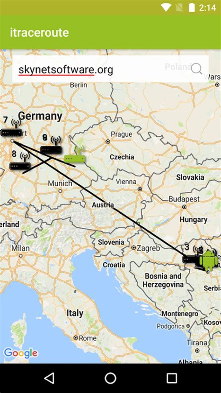 What is a visual traceroute?