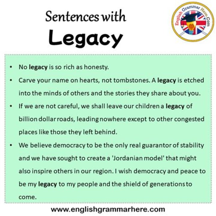 What is an example of a legacy statement?