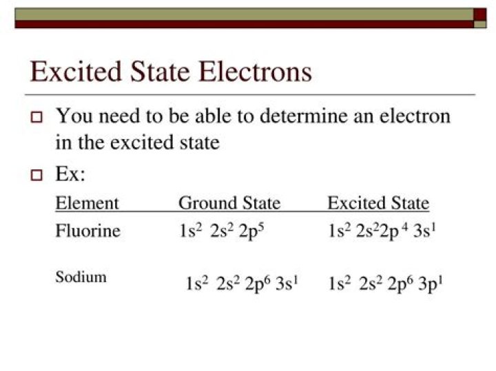 What is an excited state in chemistry?