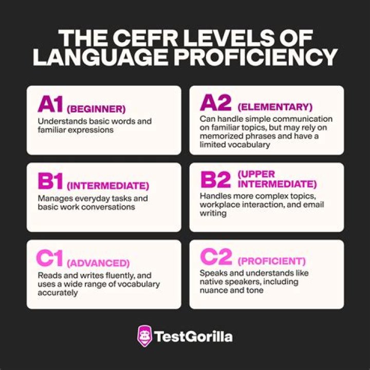 What is B2 English proficiency?
