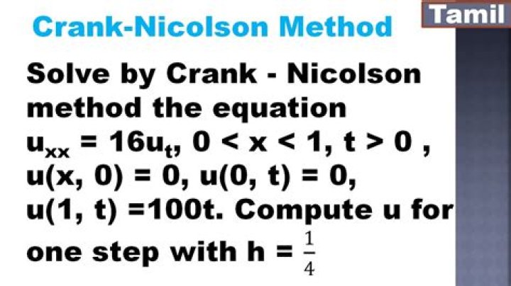 What is Crank Nicolson formula?