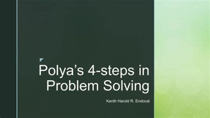 What is Polya problem solving?