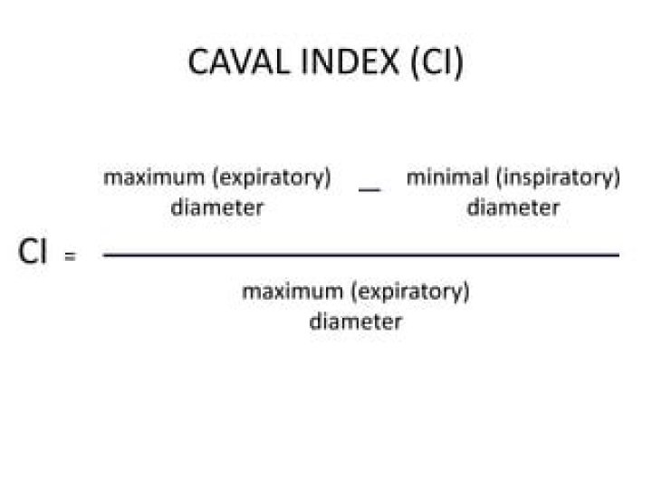 What is the caval index?