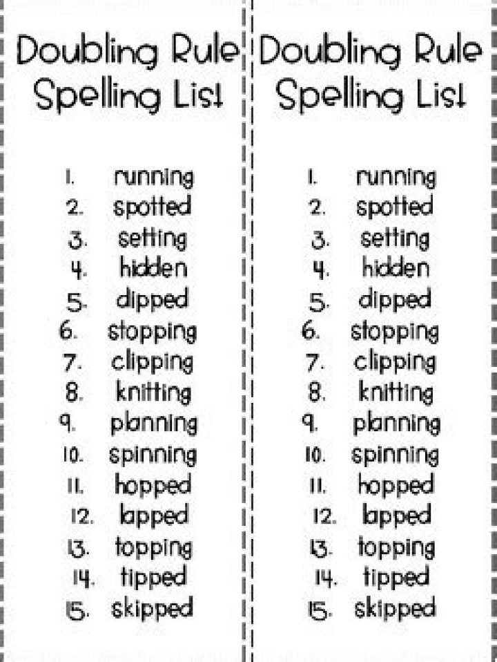 What is the doubling rule in spelling?