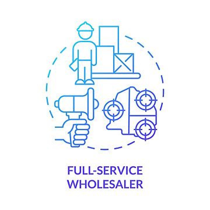 What is the function of a full-service wholesaler?