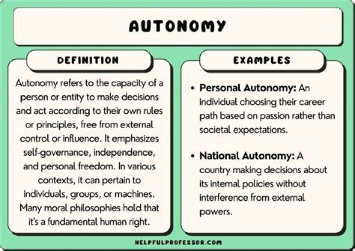 What is the meaning of autonomy in English?