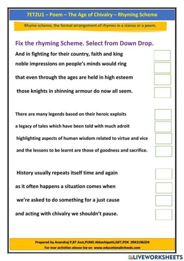 What is the rhyming scheme in the poem?