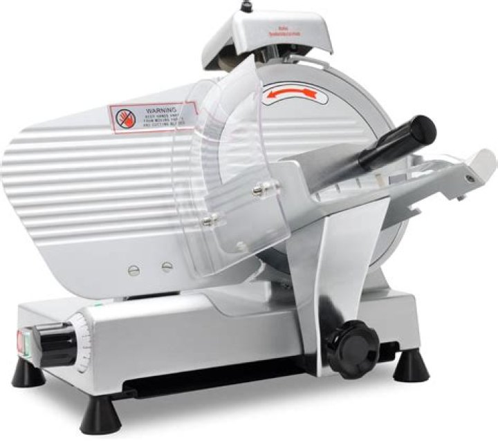 What is the safety precaution of meat slicer?