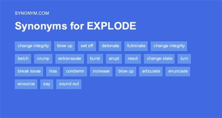 What is the synonym of explode?