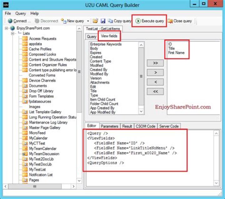 What is the use of CAML query in SharePoint?