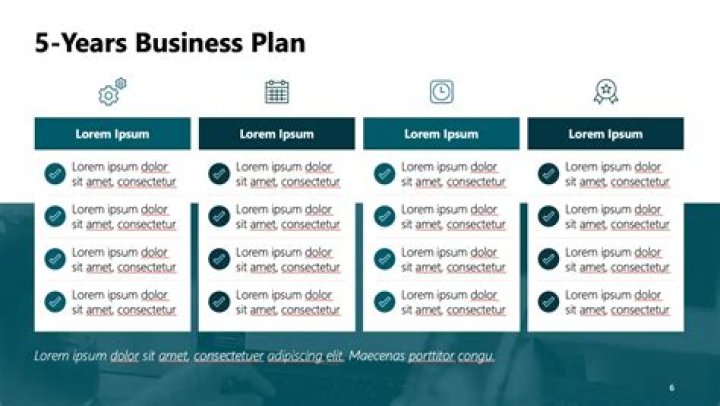 What should be in a 5 year plan for business?