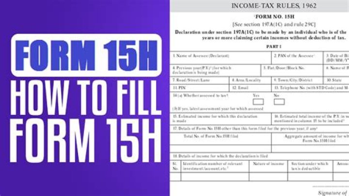What should I fill in Form 15H?