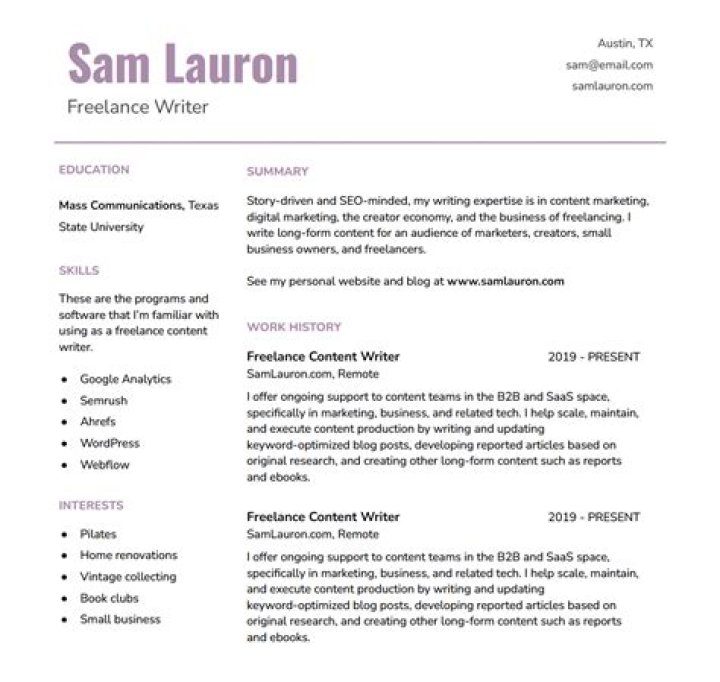 What should I put on my resume for video editing?