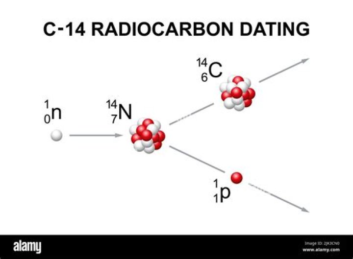 What substance does carbon-14 decay into?