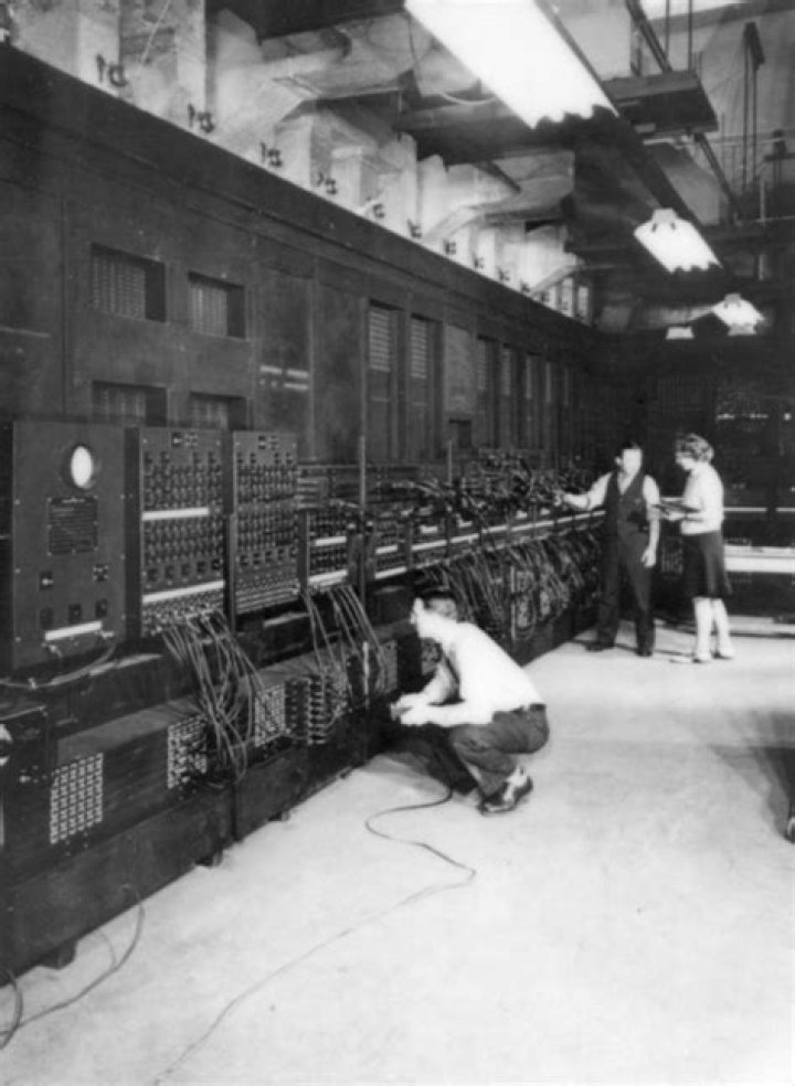 What was the weight of the first computer?