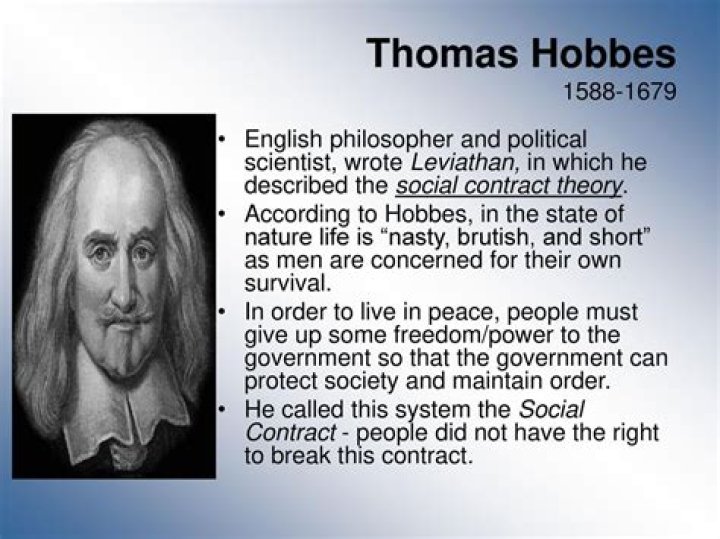What was Thomas Hobbes view on government?