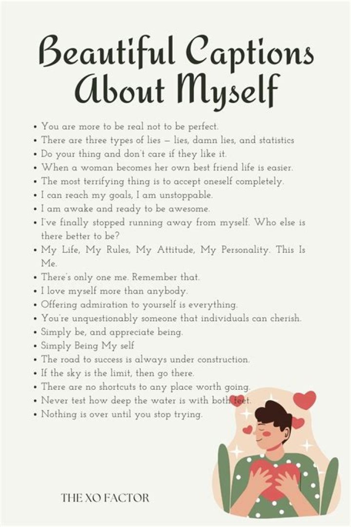 Whats a good caption for a picture of yourself?