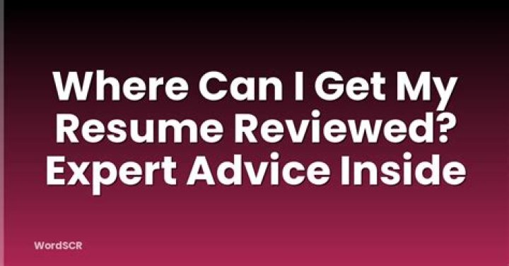 Where can I get my resume reviewed?