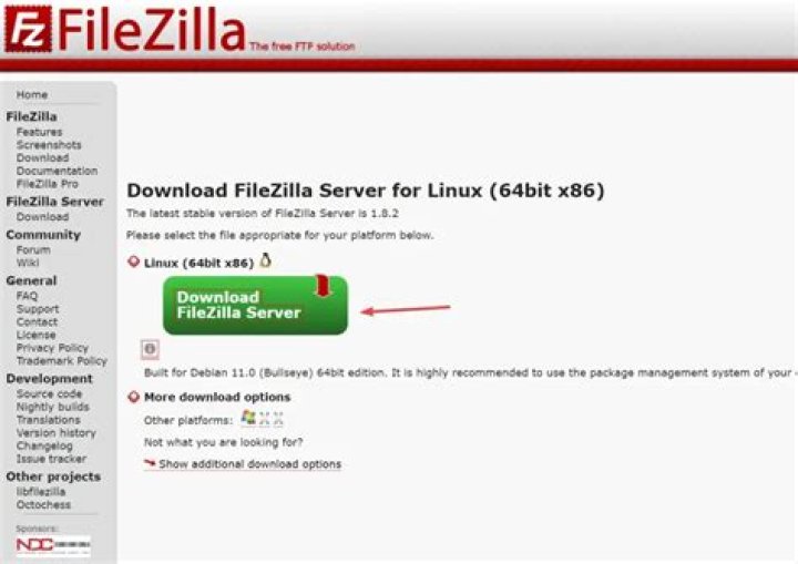 Where does FileZilla install on Linux?
