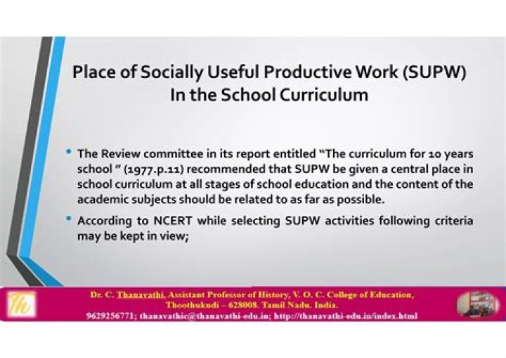 Which activity is related with SUPW?
