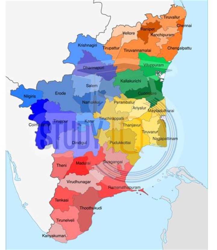 Which district has heavy rain in Tamilnadu?