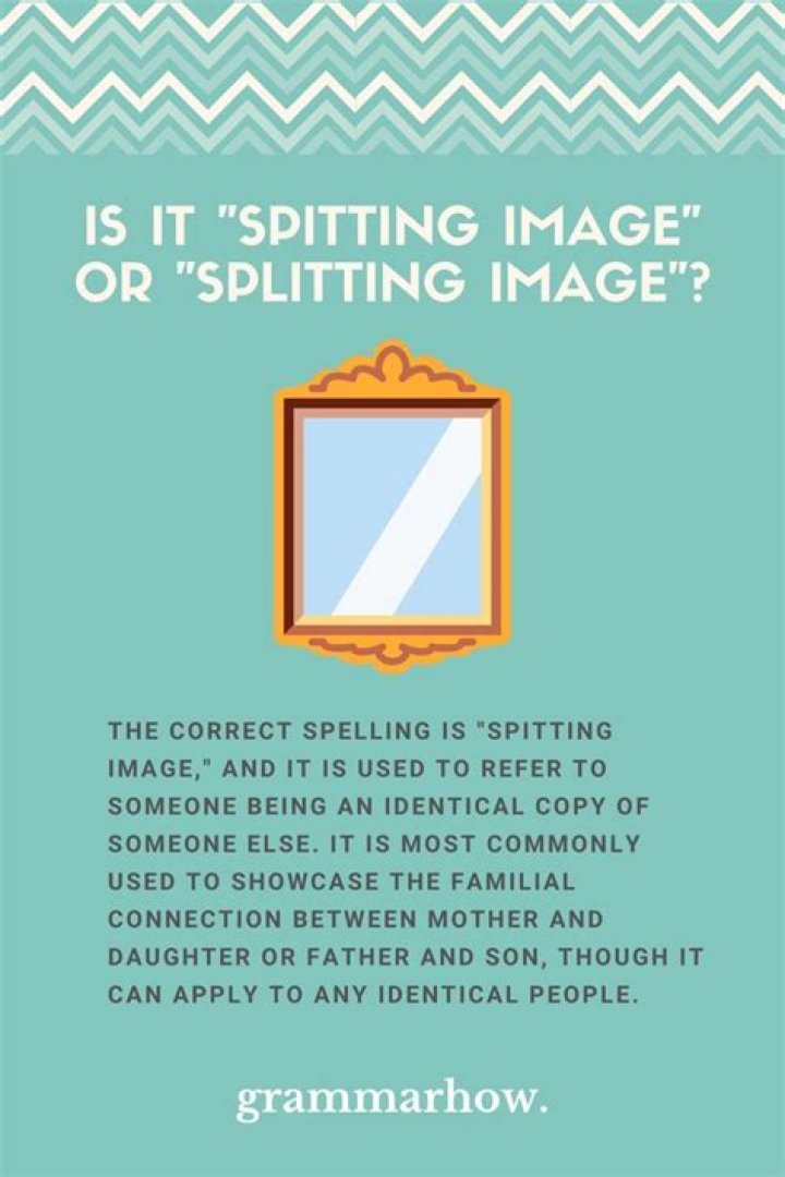 Which is correct spitting image or splitting image?